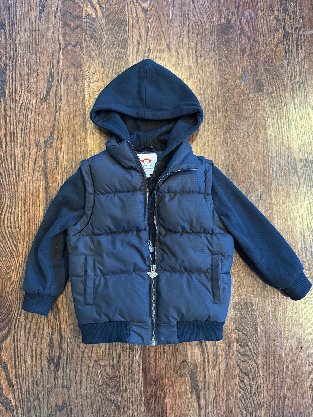 Black Appaman Thrnstile Jacket with removable sleeves